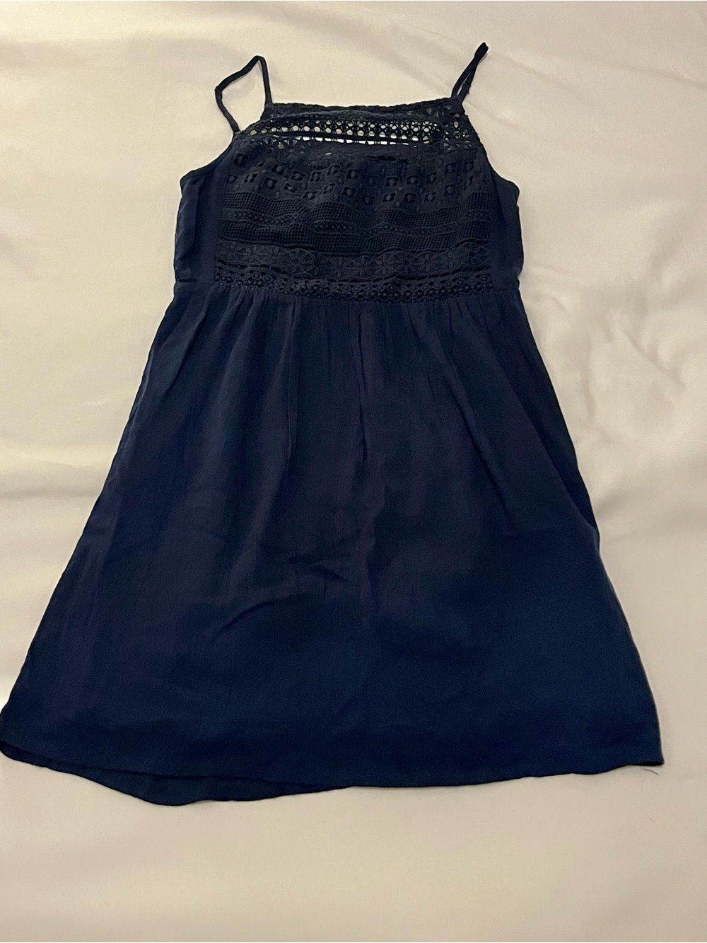 Roxy Navy Crochet Womens Sundress Size L